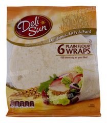 WRAPS DE FARINE DE BLE 6 UNITES 360G DELI SUN