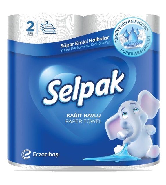 Lot de 2 essuie-tout, 3 plis – SELPAK