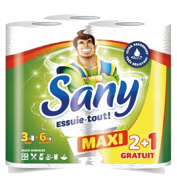 Lot de 3 essuies tout, 2 plis – SANY