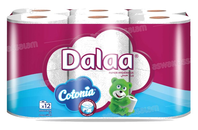 12 ROULEAUX PAPIER HYGIENIQUE 2 PLIS DALAA