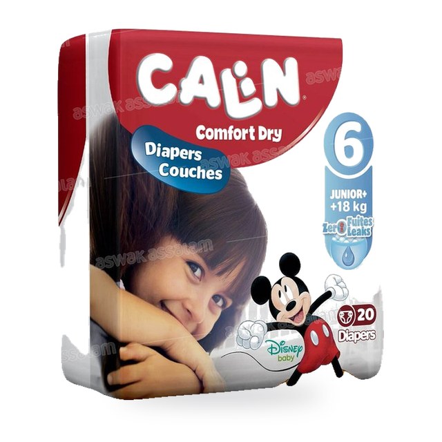 COUCHES BEBE JUNIOR PLUS TAILLE 6 18 KG ET PLUS 20 UNITES CALIN