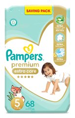 COUCHES BEBE PREMIUM EXTRA CARE TAILLE 5 68 UNITES SAVING PACK PAMPERS