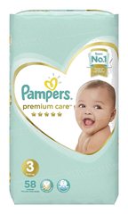 COUCHES PREMIUM MIDI 58 UNITES JUMBO PACK PAMPERS