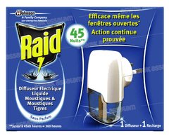 DIFFUSEUR ELECTRIQUE LIQUIDE SANS PARFUM + RECHARGE 45 NUITS RAID