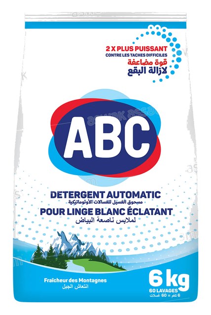 LESSIVE MACHINE FRAICHEUR DES MONTAGNES 6KG ABC
