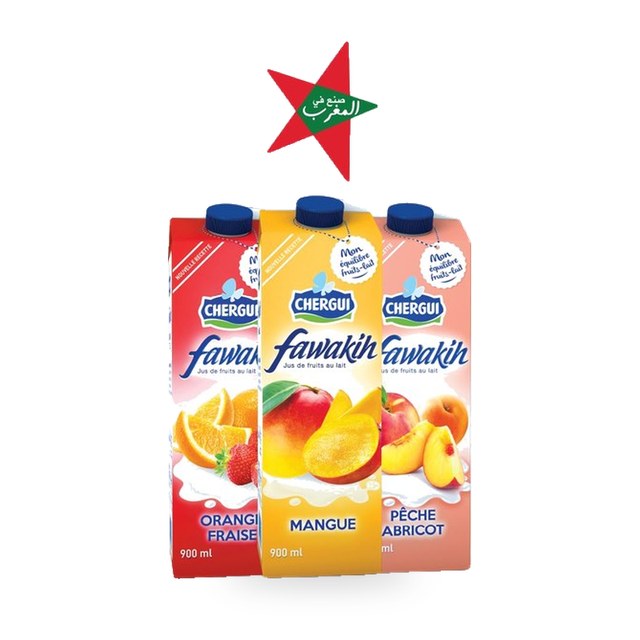 Jus de fruits au lait 900ml FAWAKIH – CHERGUI