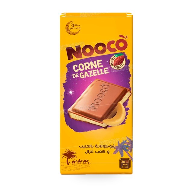 TABLETTE CHOCOLAT LAIT CORNE DE GAZELLE 80G NOOCO