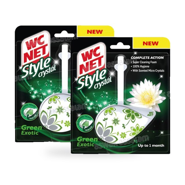 LOT DE 2 BLOCS CUVETTE CRYSTAL VERT WC NET (-50% SUR LE 2EME)