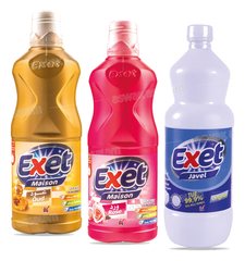 Lot de 2 Nettoyants Sol 1 L + Eau de Javel 1 L Exet