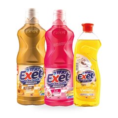 Lot de 2 Nettoyants Sol 1 L + Liquide Vaisselle 750 ml Gratuit Exet