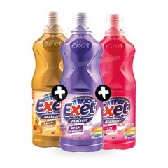Lot de 3 Nettoyants Sol 1 L Exet (-50% sur le 3eme )