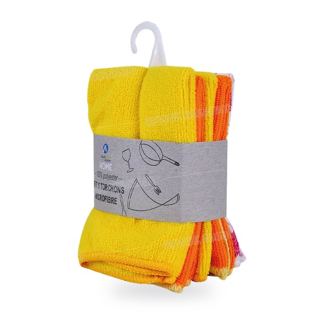 LOT DE 5 TORCHONS EN MICROFIBRE 30*30CM
