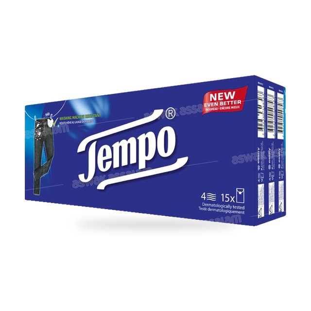 MOUCHOIRS DE POCHE 15 UNITES TEMPO