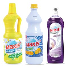 Nettoyant Sol 1 L + Eau de Javel 1 L + Liquide Vaisselle 750 ml Maxis’