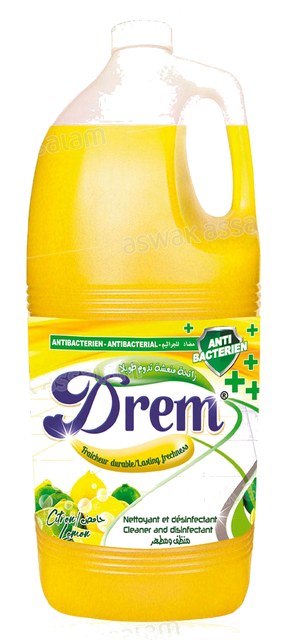 NETTOYANT SOL ET DESINFECTANT CITRON 5L DREM