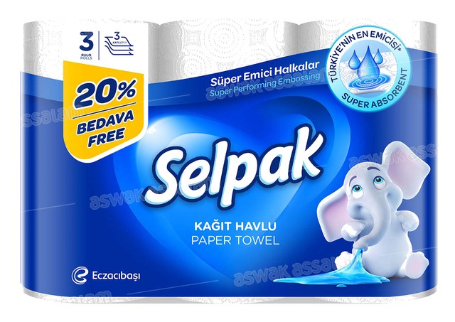 PAPIER CUISINE 3 PLIS 3 UNITES SELPAK
