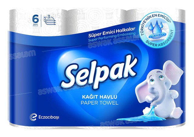 PAPIER CUISINE 3 PLIS 6 UNITES SELPAK