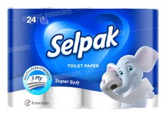 PAPIER HYGIENIQUE 3 PLIS 24 ROULEAUX SELPAK