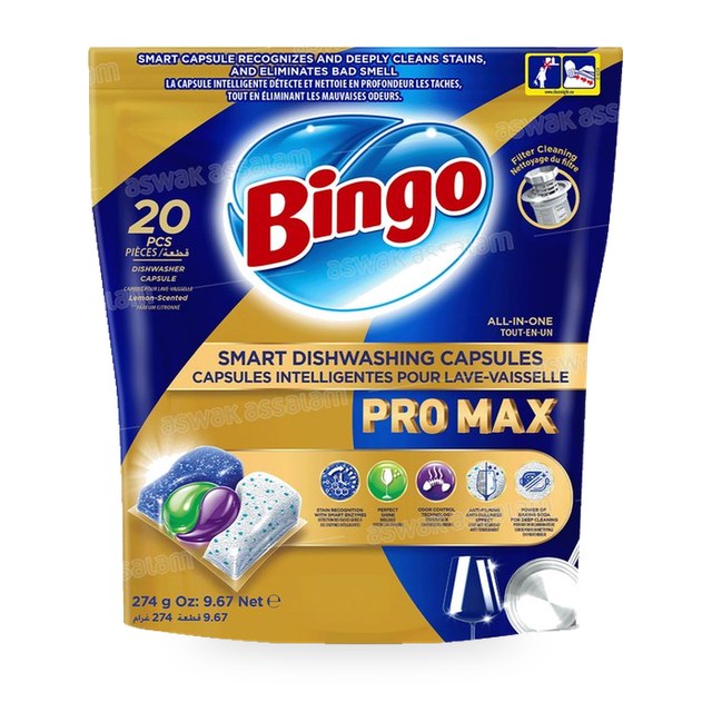 PASTILLES LAVE-VAISSELLE PRO MAX 20 UNITES BINGO