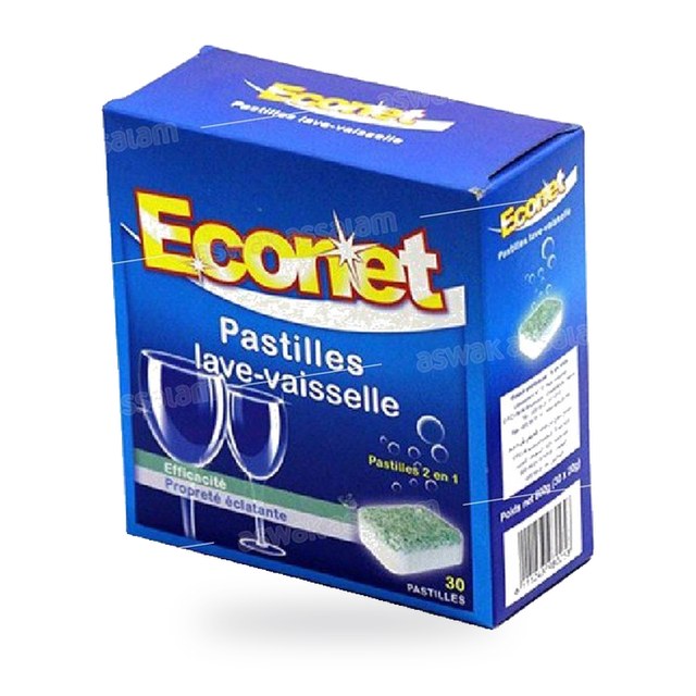 PASTILLES VAISSELLE 30 UNITES ECONET