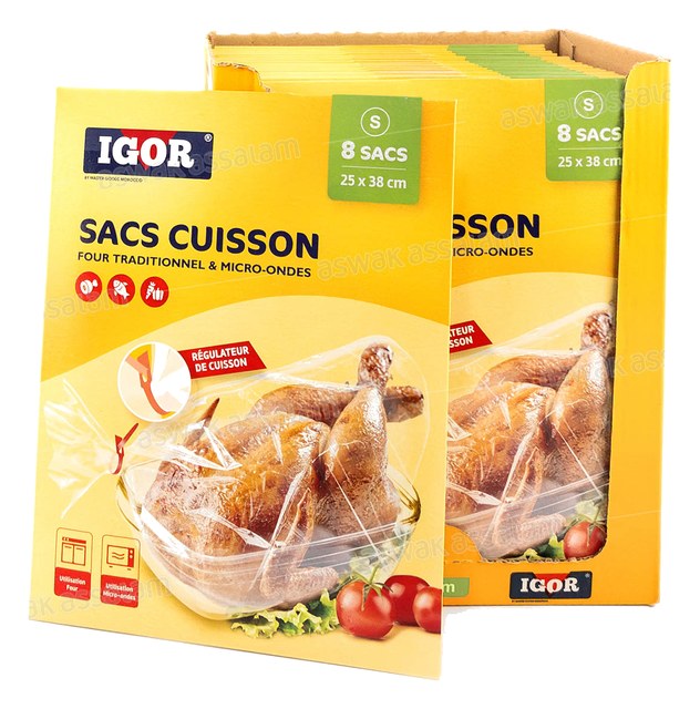 SAC DE CUISSON FOUR ET MICRO-ONDES SMALL 25*38CM 8 UNITES IGOR