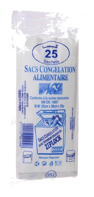 SACS DE CONGELATION 25X36CM 25 UNITES DIAMOND