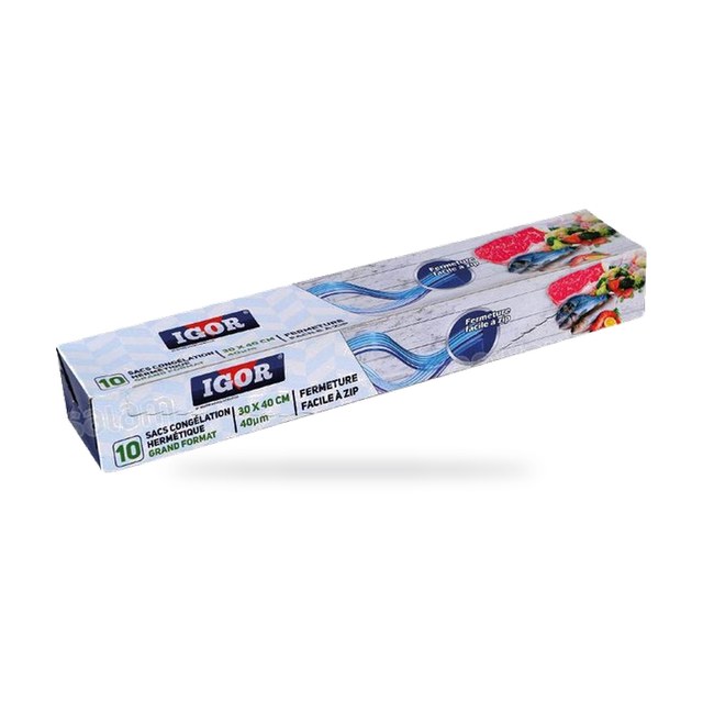 SACS DE CONGELATION GRAND FORMAT 30*40CM 10 UNITES IGOR