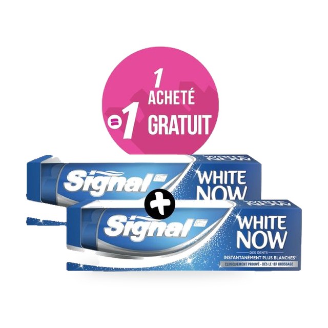 Lot de 2 dentifrices WHITE NOW 75ml – SIGNAL