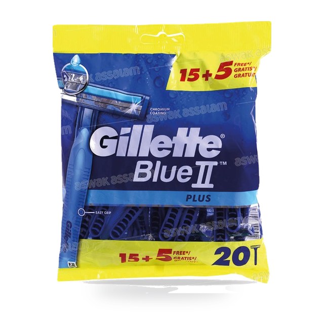 20 RASOIRS BLUE2 GILLETTE (15 ACHETES = 5 GRATUITS)