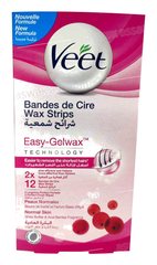 BANDE DE CIRE PEAU NORMALE 10 UNITES VEET