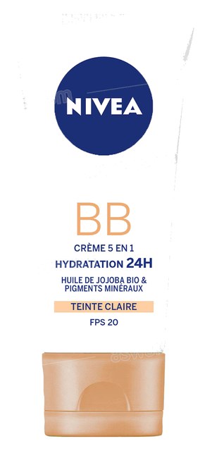 BB CREME 5 EN 1 A L’HUILE DE JOJOBA BIO ET PIGMENTS MINERAUX TEINTE CLAIRE FPS 20 50ML NIVEA