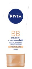 BB CREME 5 EN 1 A L’HUILE DE JOJOBA BIO ET PIGMENTS MINERAUX TEINTE CLAIRE FPS 20 50ML NIVEA