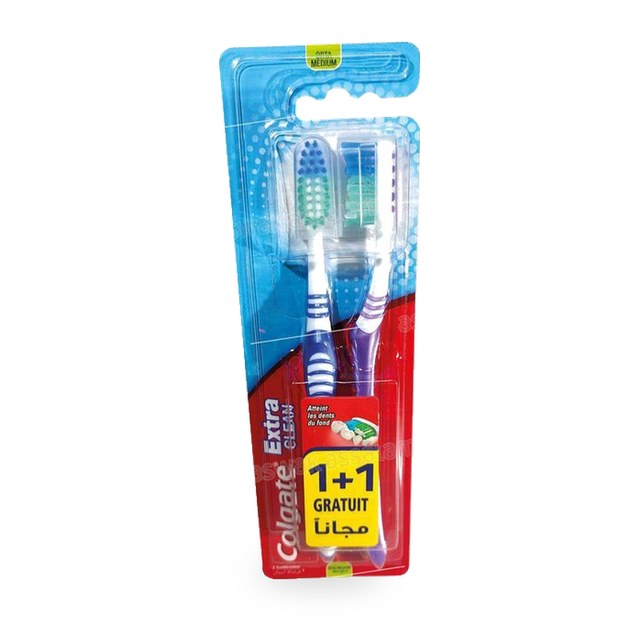 BROSSE A DENTS EXTRA CLEAN / 1 ACHETEE + 1 GRATUITE COLGATE