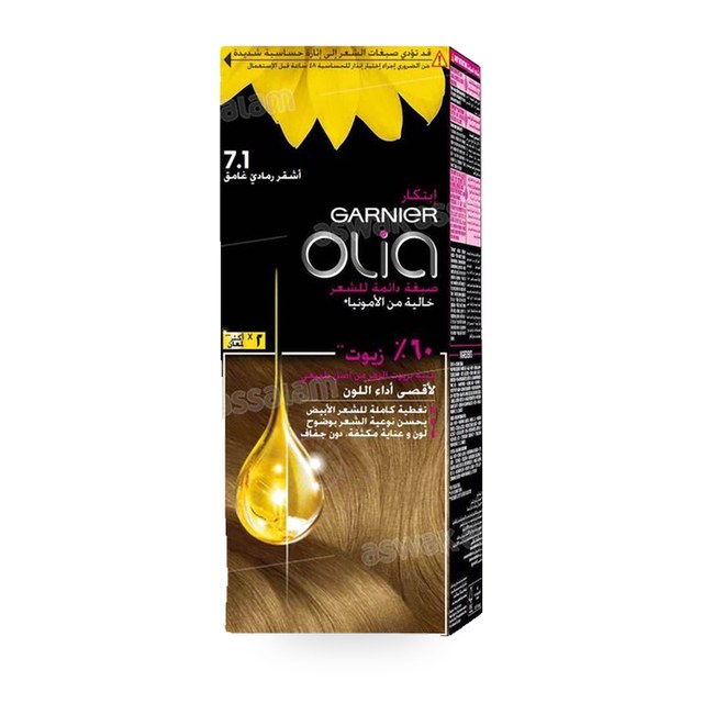 COLORATION 7.1 BLOND FONCE CENDRE OLIA GARNIER