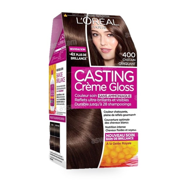 COLORATION CREME GLOSS CHATAIN 400 CASTING