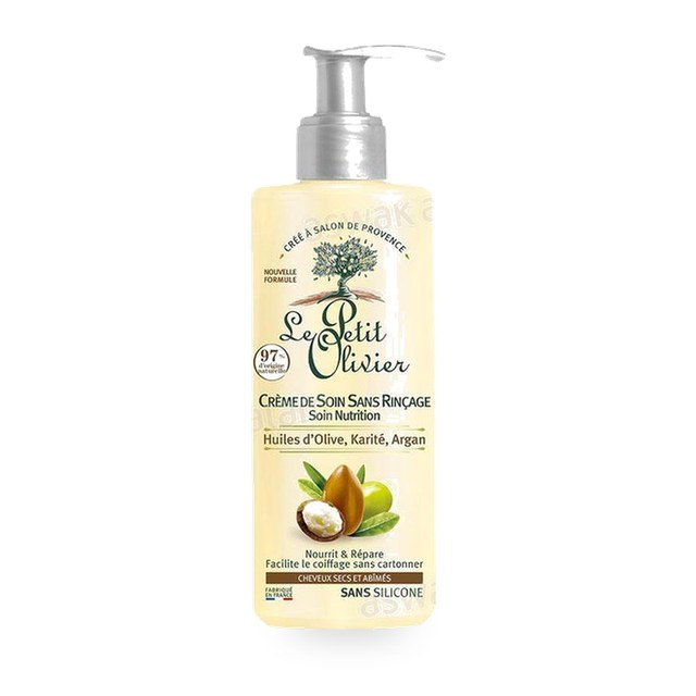 CREME DE SOIN SANS RINCAGE NUTRITION HUILES D’OLIVE, KARITE, ARGAN 200ML LE PETIT OLIVIER