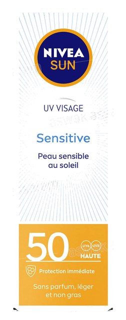 CREME SOLAIRE VISAGE POUR PEAUX SENSIBLES SPF 50 NIVEA SUN