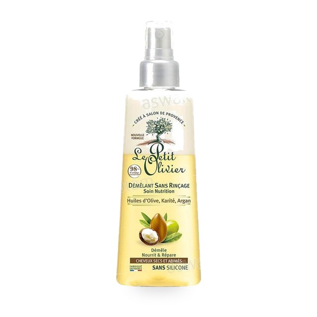 DEMELANT SANS RINCAGE NUTRITION HUILES D’OLIVE, KARITE, ARGAN 150ML LE PETIT OLIVIER
