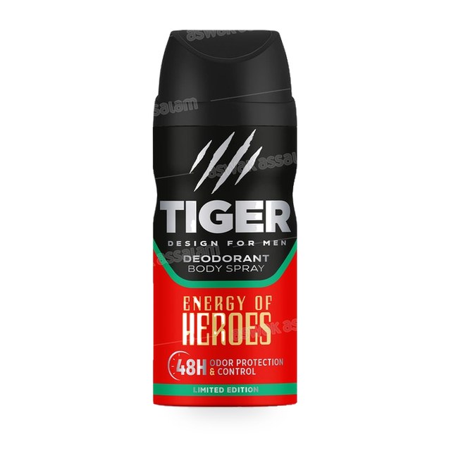 DEODORANT POUR HOMME ENERGY OF HEROS 150ML TIGER