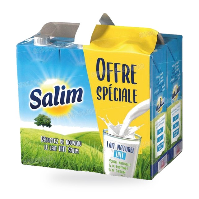 LAIT UHT ENTIER 6*1L PACK SALIM