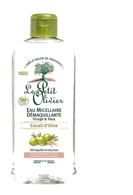 EAU MICELLAIRE DEMAQUILLANTE VISAGE & YEUX EXTRAIT D’OLIVE 400ML LE PETIT OLIVIER