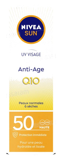 ECRAN ANTI-AGE PEAUX NOMALES A SECHES Q10 SPF 50 NIVEA SUN