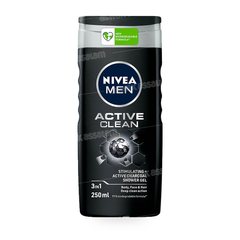 GEL DOUCHE 3 EN 1 ACTIVE CLEAN 250ML NIVEA MEN