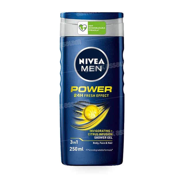 GEL DOUCHE 3 EN 1 POWER 24H FRESH EFFECT 250ML NIVEA MEN