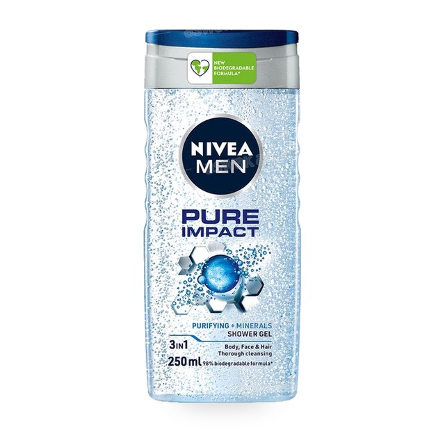 GEL DOUCHE 3 EN 1 PURE IMPACT 250ML NIVEA MEN