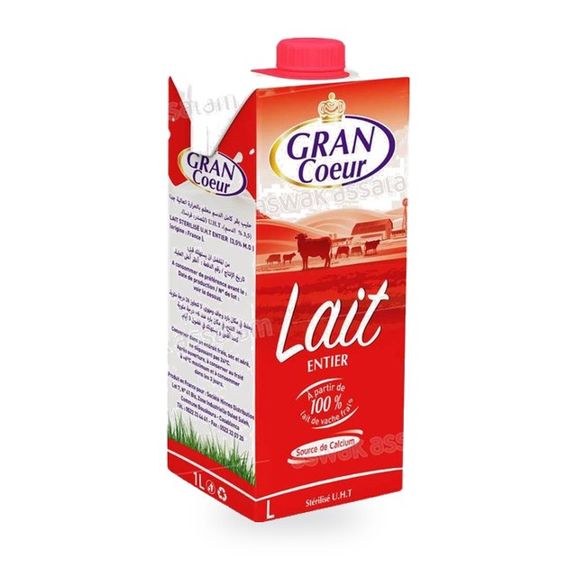LAIT UHT ENTIER 1L GRAN COEUR