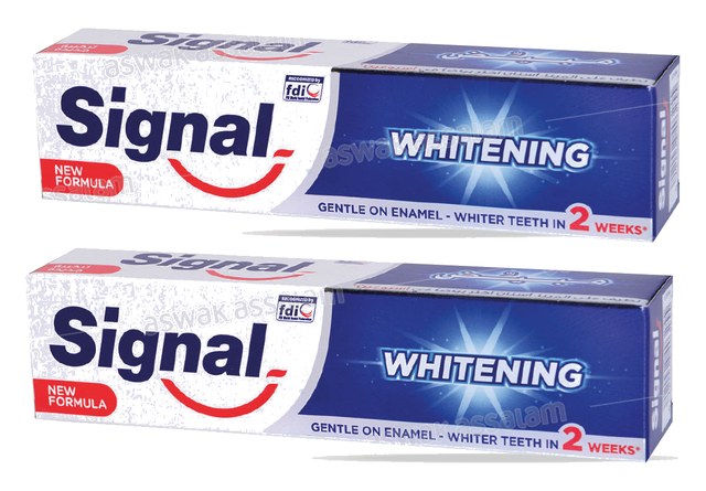 LOT DE 2 DENTIFRICES BLANCHEUR 100ML SIGNAL (-60% SUR LE 2EME)