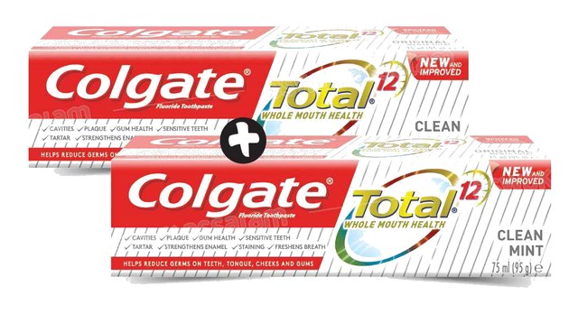 PACK DE 2 DENTIFRICES CLEAN MINT 75ML COLGATE