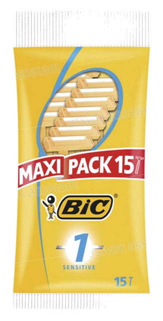 RASOIR 1 LAME SENSITIVE 15 UNITES BIC