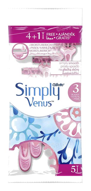 RASOIR JETABLE VENUS SIMPLY3 4 UNITES +1 GILLETTE